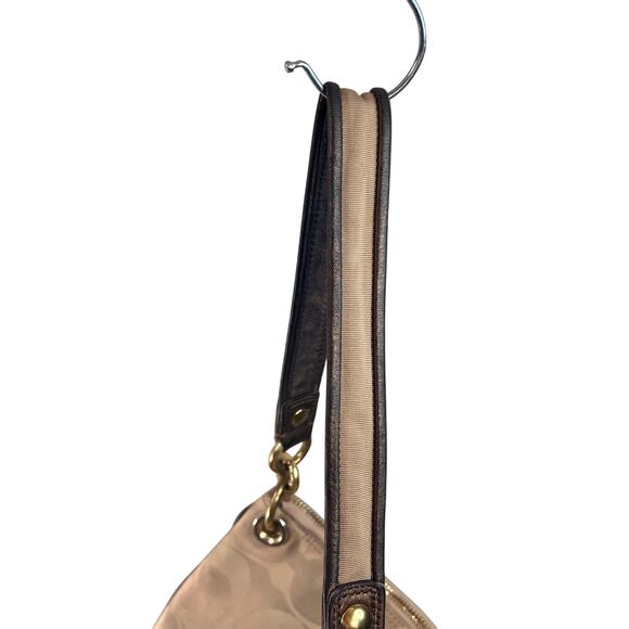 Coach Poppy beautiful tan and Cream gold crossbody shoulder bag - Picture 4 of 12